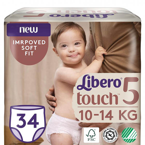 Підгузки-трусики Libero Touch 5 10-14 кг 34 шт.