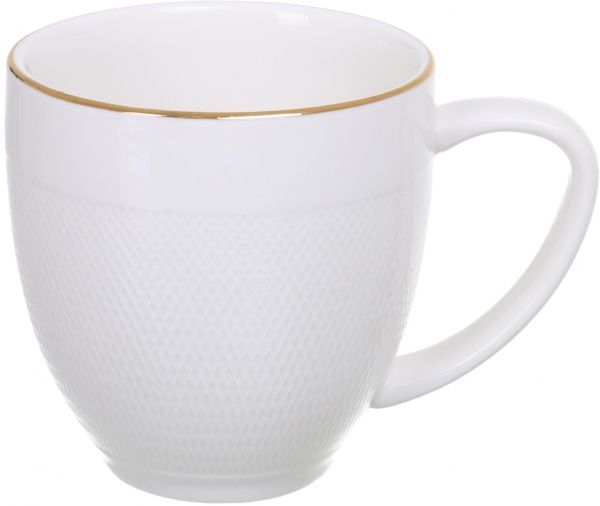 Чашка Diamond Gold 350 мл фарфоровая Fiora