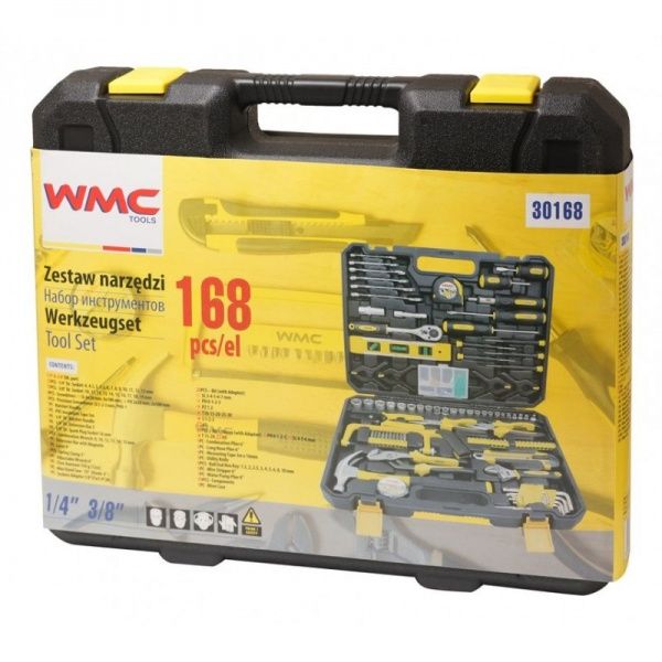 Набор ручного инструмента WMC TOOLS 1/4'', 3/8'' 168 шт. 30168