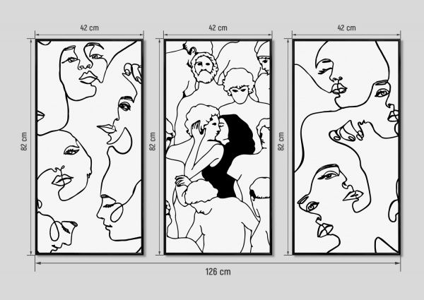Картина модульная Поцелуй 80x120 см Юрис Проф Арт 