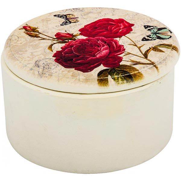 Сундук для украшений Provence белый 12x7 см