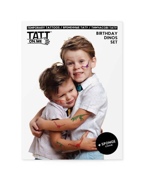 Тату временное TATTon.me Birthday Dinos set