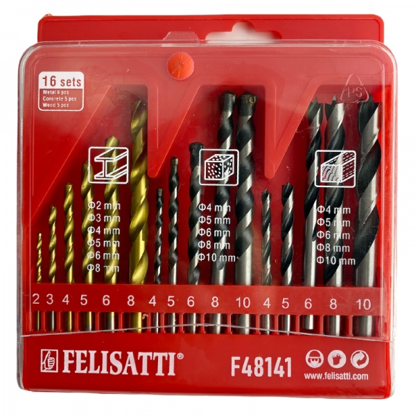 Набор сверл Felisatti 16 шт. F48141