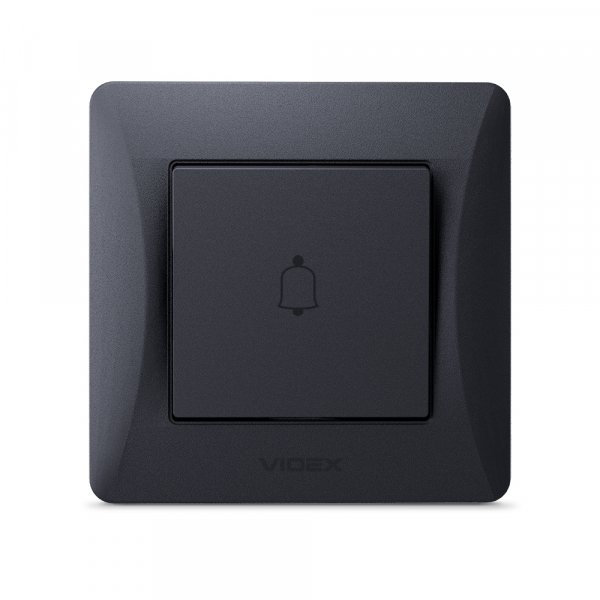 Кнопка дзвінка одноклавішний Videx Binera без підсвітки чорний графіт VF-BNDB1-BG
