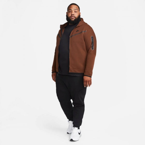 Джемпер Nike M NSW TCH FLC HOODIE FZ WR CU4489-259 р. M коричневий