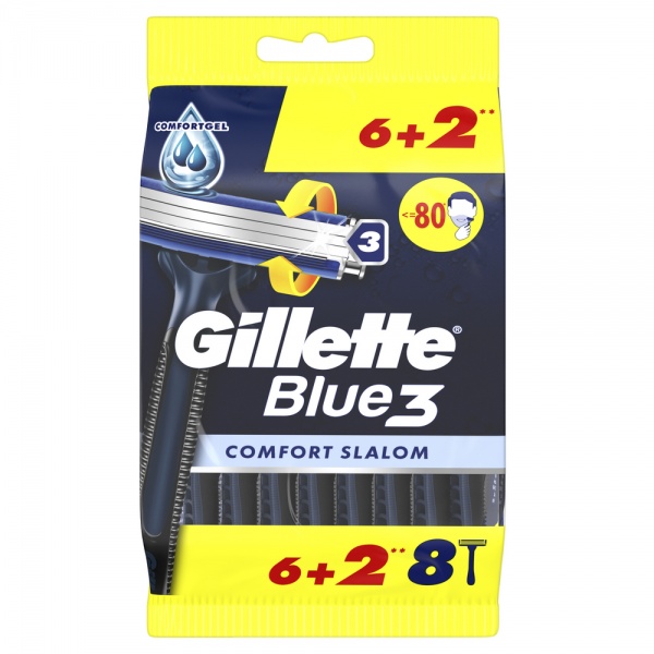 Станки одноразові Gillette Blue3 Comfort Slalom 8 шт.