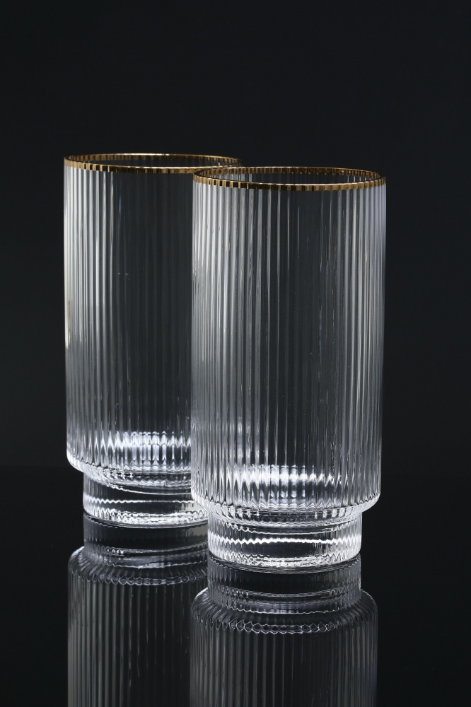 Набор стаканов высоких Fiora Ripple стекло 410 мл 2 шт.