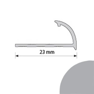 Кутівка ПВХ 12.5x2500 мм зовнішній сірий світлий