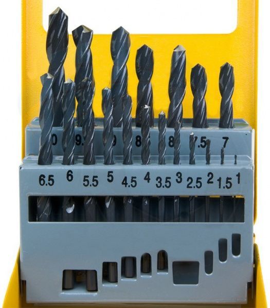 Набор сверл по металлу Tolsen 1-10 мм 19 шт. 75081