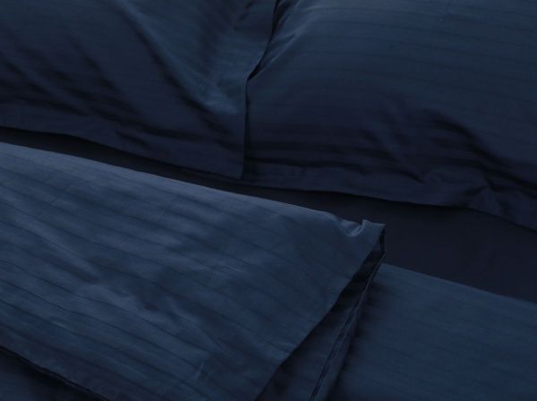 Комплект постільної білизни Exclusive Navy сімейний синій La Nuit 
