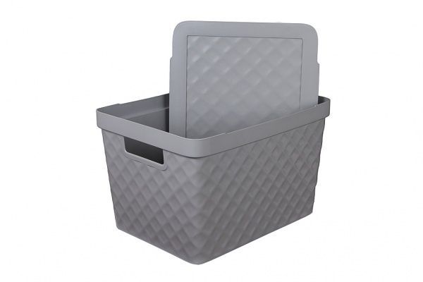 Ящик для зберігання Heidrun 7084 Diamond 17,5 л сірий 230x360x270 мм