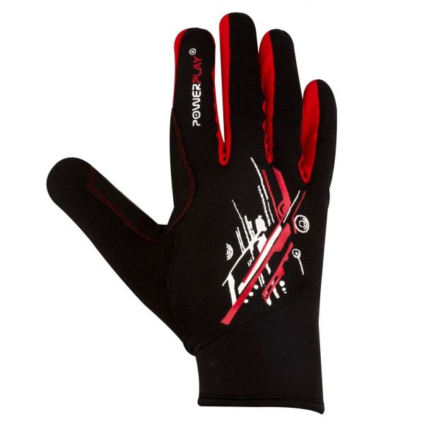 Варежки PowerPlay PP_6607_M_Red/Black р. M черный