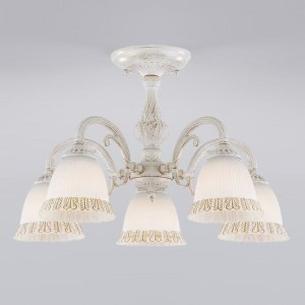 Люстра потолочная Strotskis Campina 5x60 Вт E27 белый/золото 60107/5 