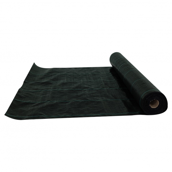 Агроткань Agreen 100 г/кв.м,1,6х50м черная с зеленой полоской