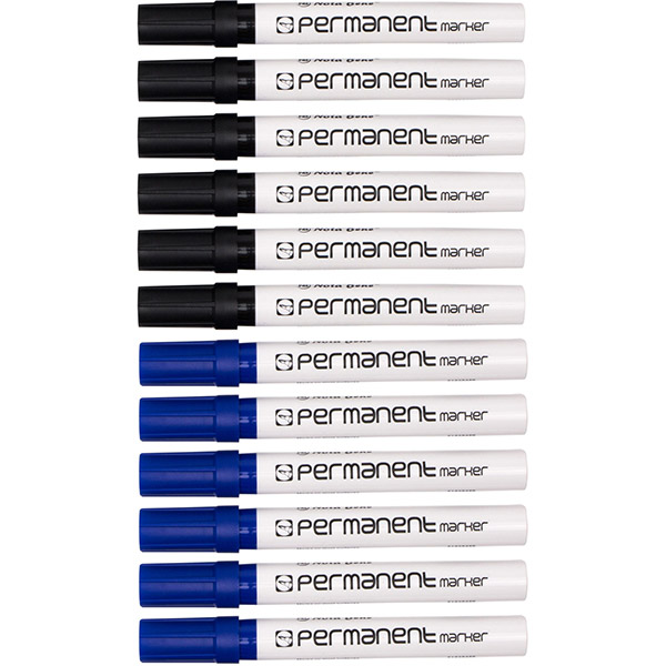 Набор маркеров Nota Bene 5 мм черный и синий 12 шт