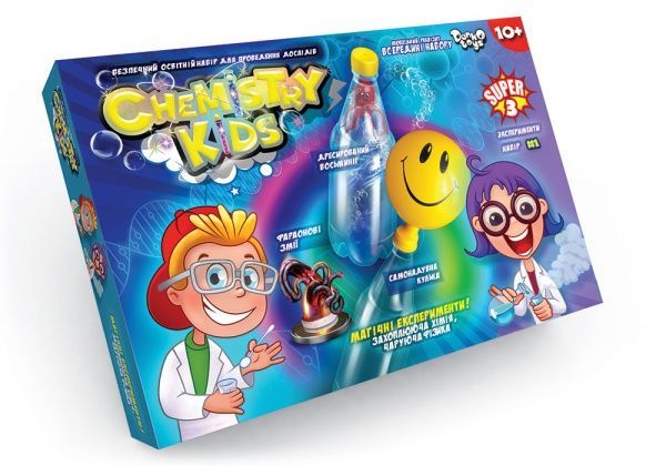 Набор для опытов Danko Toys CHEMISTRY KIDS эконом укр. (8) в ассортименте CHK-02-01U,02U,03U,0