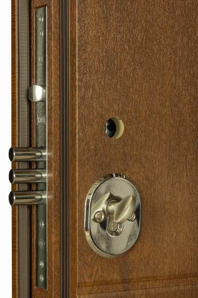 Дверь входная Булат Термо House-703 улица дуб бронзовый 2050x1200 мм левая