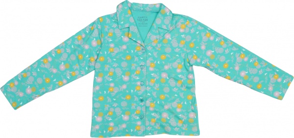 Пижама детская для девочек KOSTA 1431-6 р.134–140 зеленый 