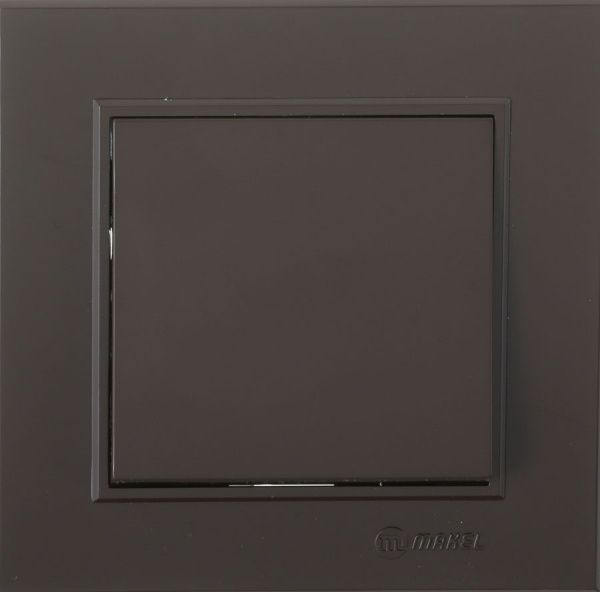 Выключатель одноклавишный Makel Karea без подсветки 10 А 220В коричневый