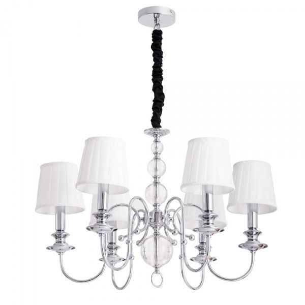 Люстра подвесная Arte Lamp 6x60 Вт E14 белый/хром A1316LM-6CC 