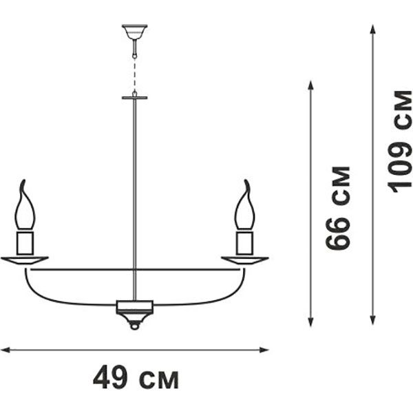 Люстра подвесная Vitaluce 5xE14 шоколадный V1350/5 