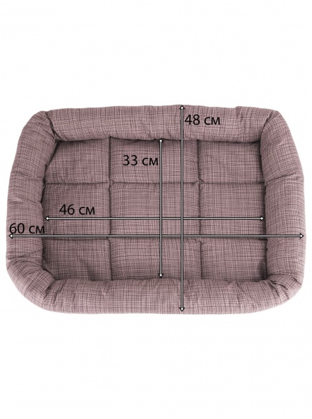 Лежак FX home Хит 60х48х10 см коричневая полоса