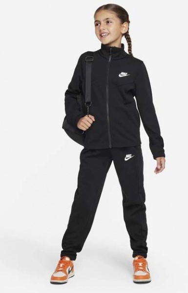 Спортивний костюм Nike K NSW TRACKSUIT POLY FZ HBR FD3067-010 р.S чорний
