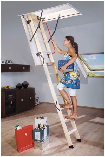 Сходи на горище Fakro LWK-280 з металевим поручнем 94x60 см