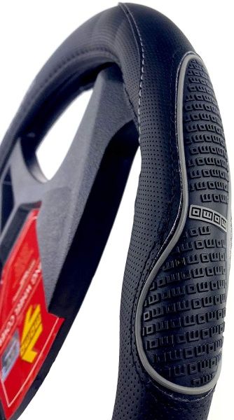 Чохол на кермо MOMO SWC014BG чорний із сірим