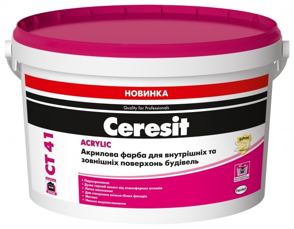 Фарба акрилова Ceresit CT 41 Acrylic мат 3,75кг 