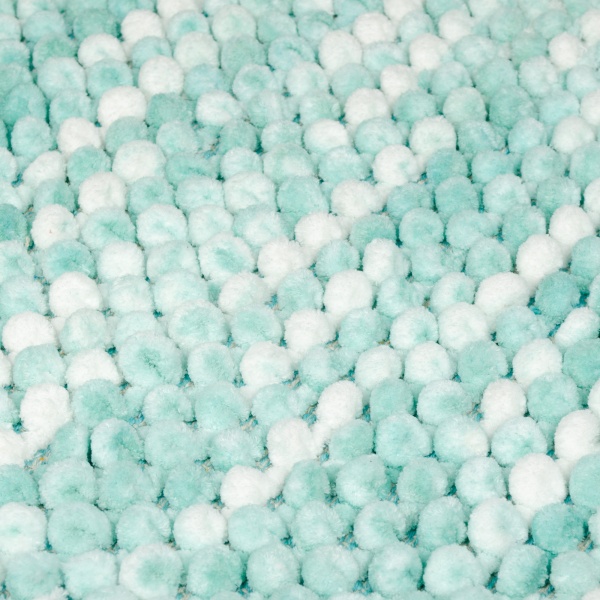 Килимок для ванної кімнати Homeline Shady 60х90 см біло-бірюзовий