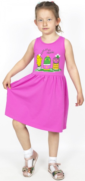 Сарафан для девочек Roksana №0019/16085 CACTI р.128–134 малиновый №0019/16085 