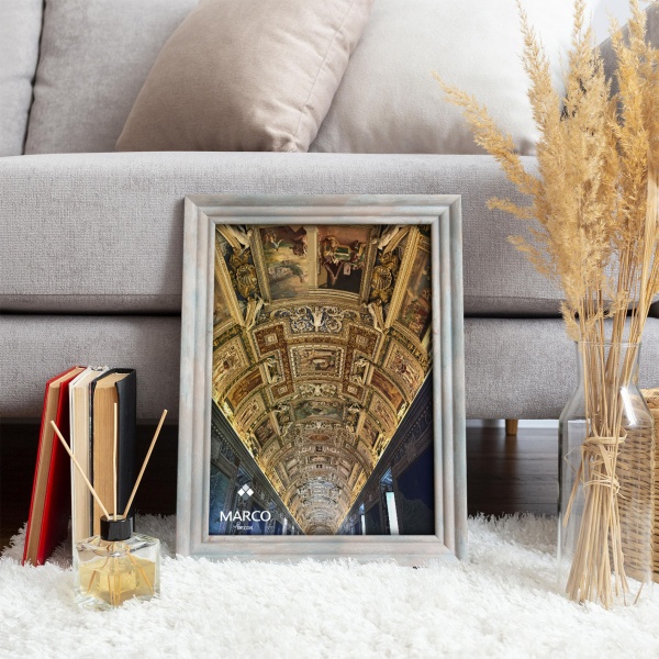 Рамка MARCO decor 2923 1 фото 30х40 см бежевый с синим 