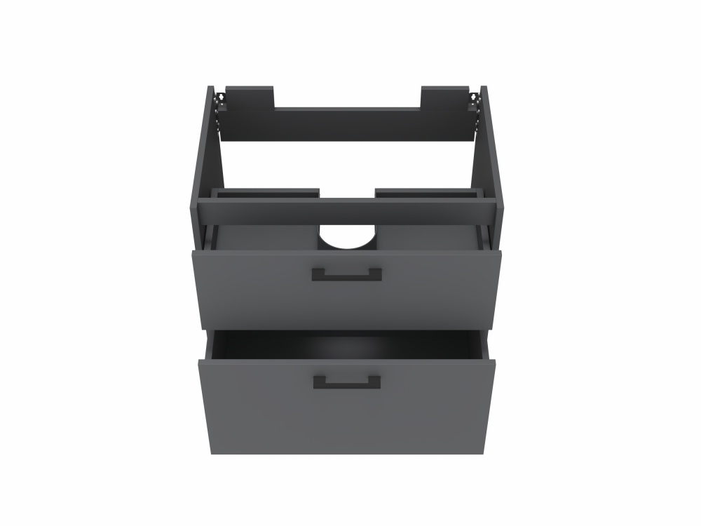 Тумба ЮВЕНТА Afina 70 см Антрацит под столешницу или умывальник Piedra 70