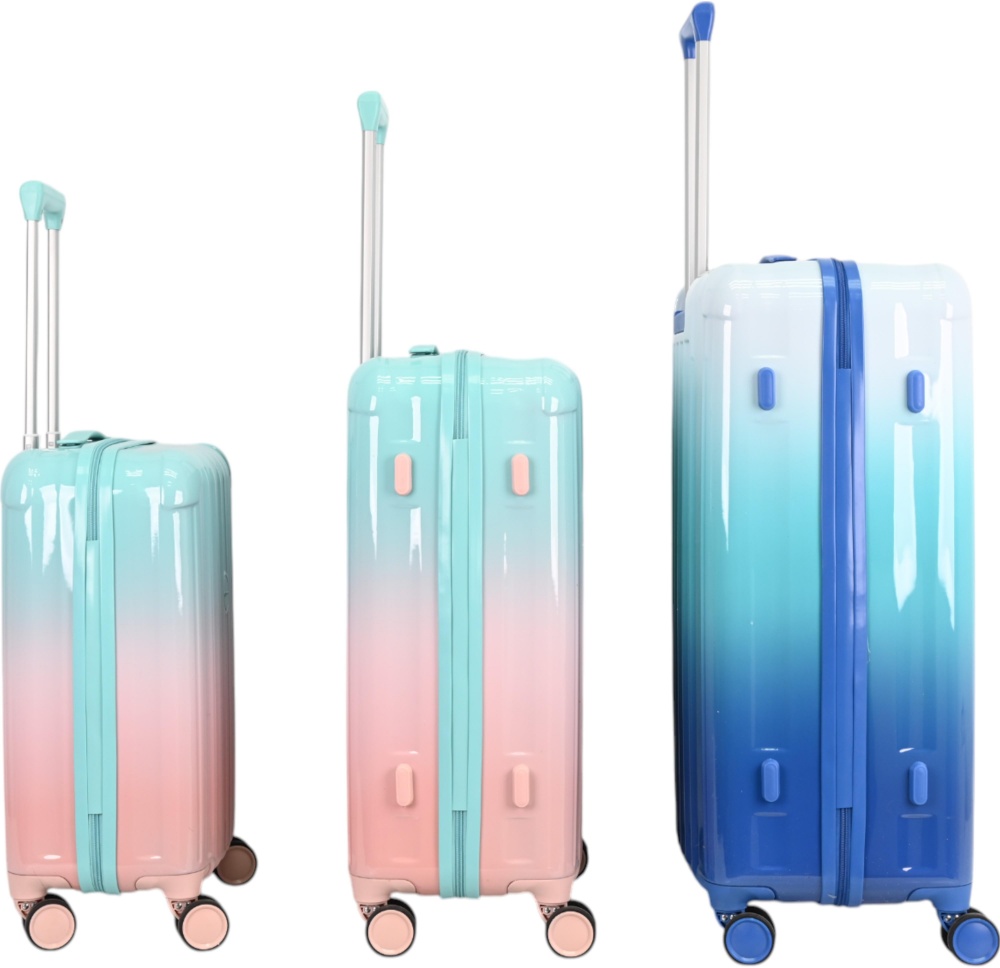 Чемодан Compass MS-2693 61 л розовый с голубым 44x26x65 см M