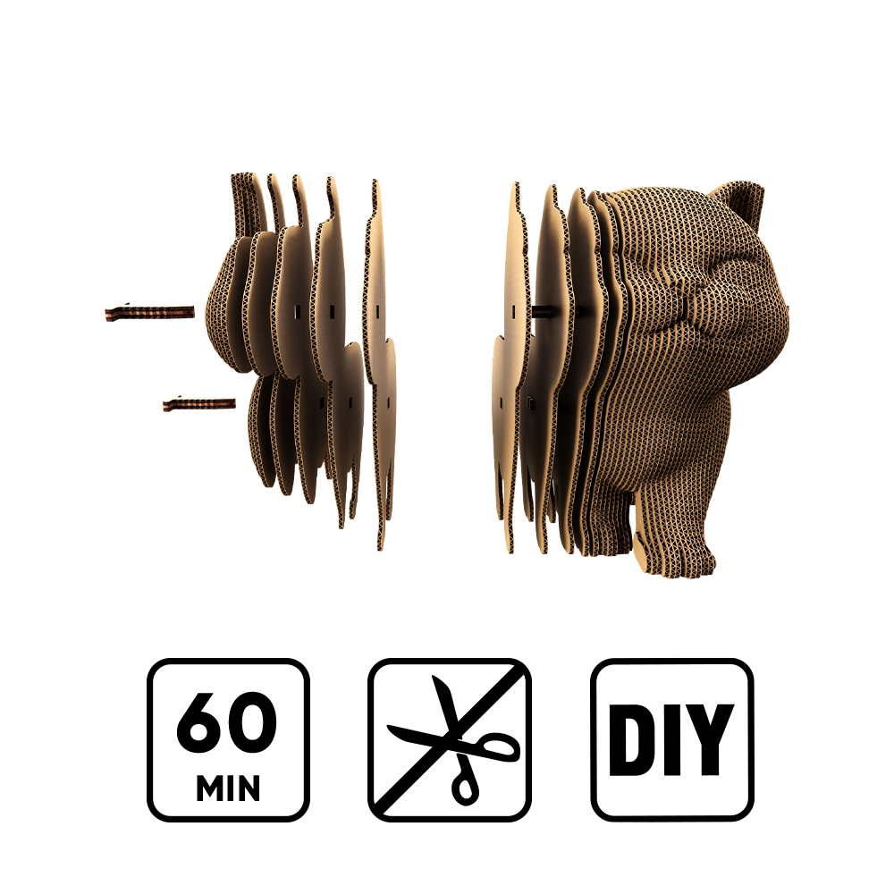 Конструктор картонный Cartonic 3D Puzzle WALKING KITTEN CARTMNWALK