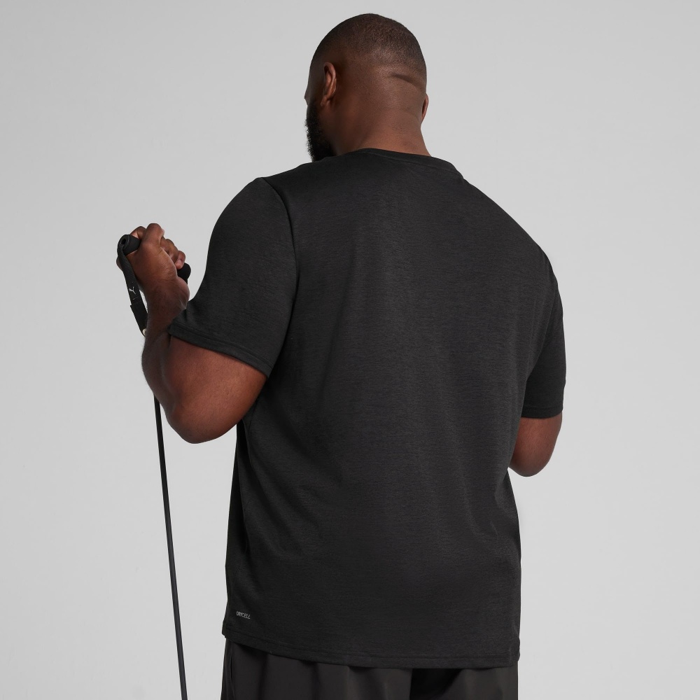 Футболка Puma M TAD ESSENTIALS HEATHER CAT Tee (CF small cat) 52592001 р.L черный