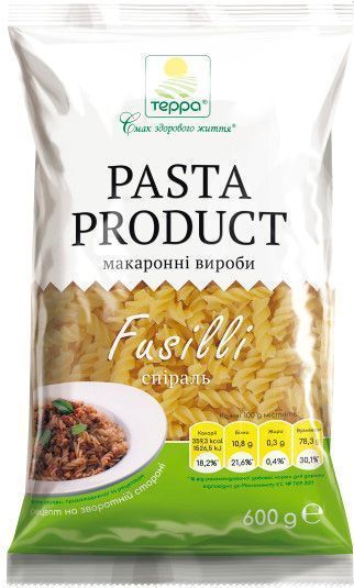 Макарони Терра Спіральки 600 г 