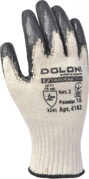 Перчатки Doloni с покрытием латекс XL (10) 4182