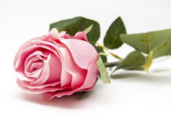 Рослина штучна Троянда, 53,5 см, рожева