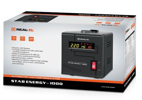 Стабілізатор напруги Real-el STAB Energy-1000