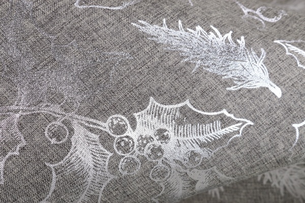 Скатерть Noel 140x220 см серый с серебристым Luna 