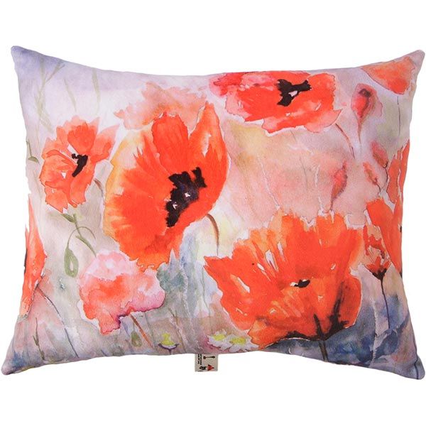 Подушка декоративная Селена Акварель маки 918 50x40 см