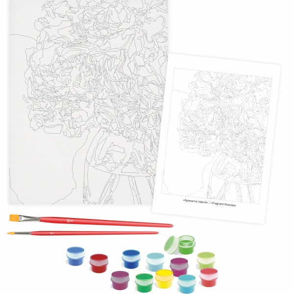 Картина по номерам Ароматные пионы 35x45 см Rosa Start 