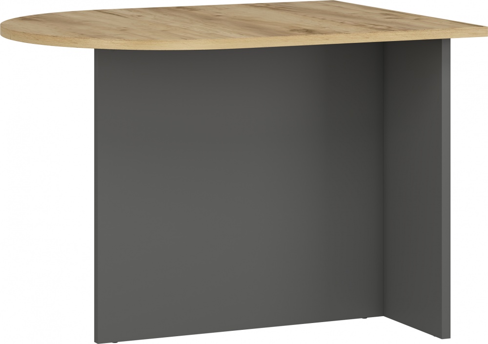 Столик приставний Грейд Ален 788х850х1100 мм графіт сірий/дуб крафт золотий