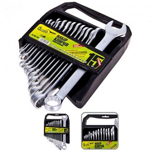 Набір ключів комбінованих Alloid 6-22 мм НК-2005-15М