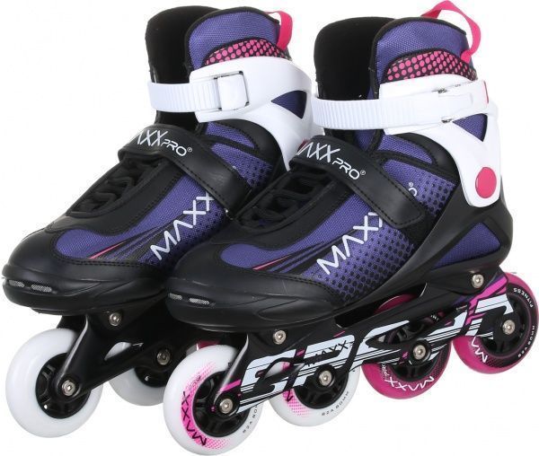 Роликовые коньки MaxxPro YX-0119-6ZW р. 39 черно-розово-белый