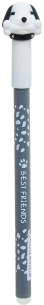 Ручка гелевая пиши-стирай Щенок серая 