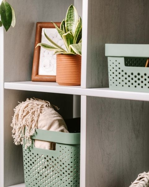 Корзина универсальная пластиковая Curver 245853 Infinity 11 л зеленая 140x360x270 мм