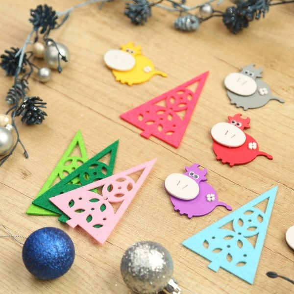 Декор из фетра Елка ажурная 6 шт. Аплі-Краплі